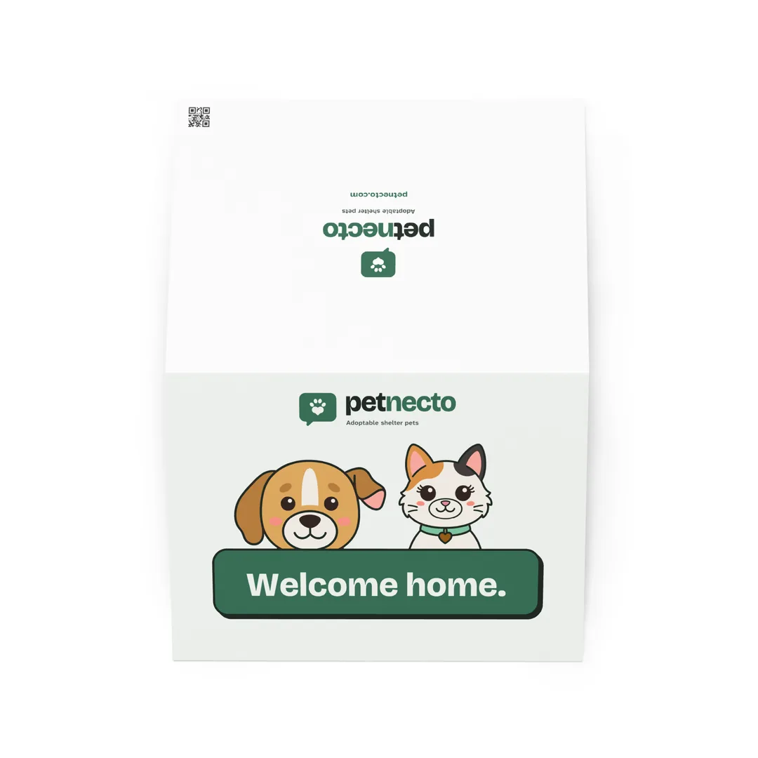 Welcome Home Card, back, Outside